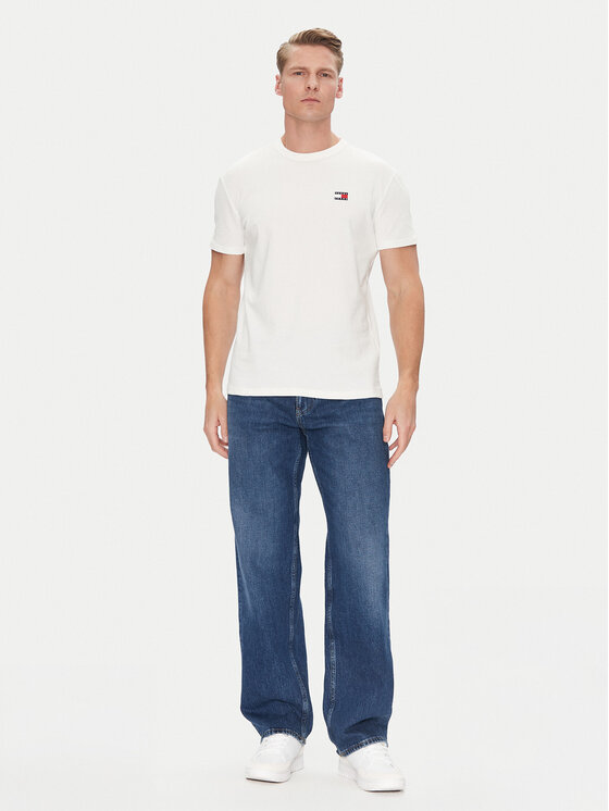 Tommy Jeans Tommy Jeans T-Shirt Badge DM0DM20322 Weiß Regular Fit