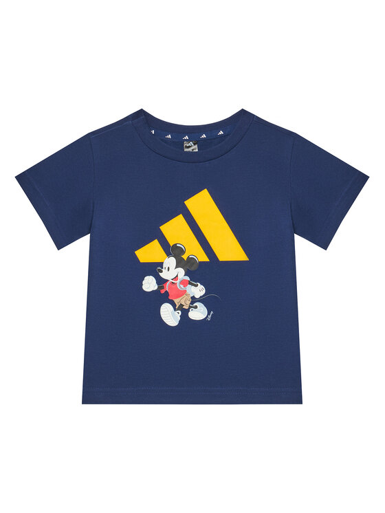 adidas adidas Komplet t-shirt i spodenki Disney Mickey Mouse JD0377 Granatowy Regular Fit