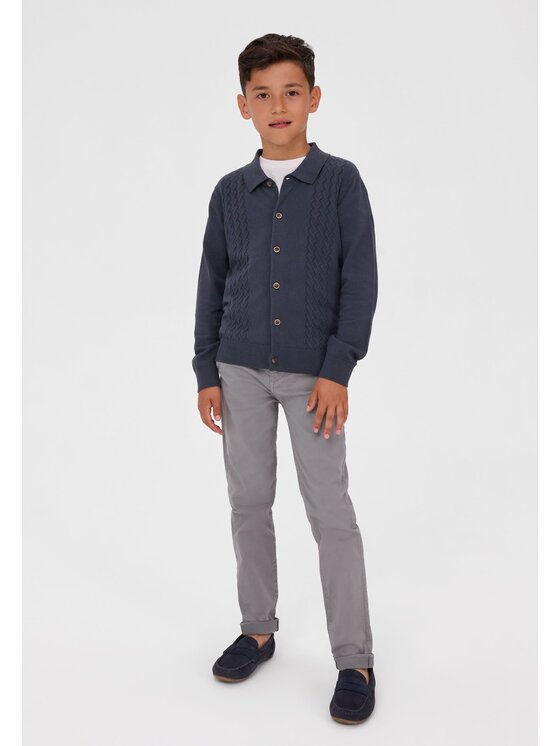 minoti minoti Kardigan 33KNIT256 Szary ciemny Regular Fit