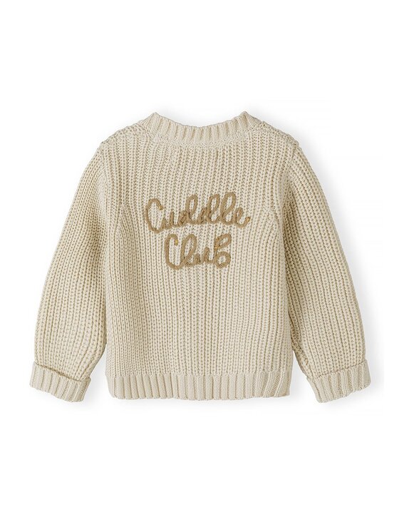 minoti minoti Kardigan 31BABYKNIT3 Kremowy Regular Fit