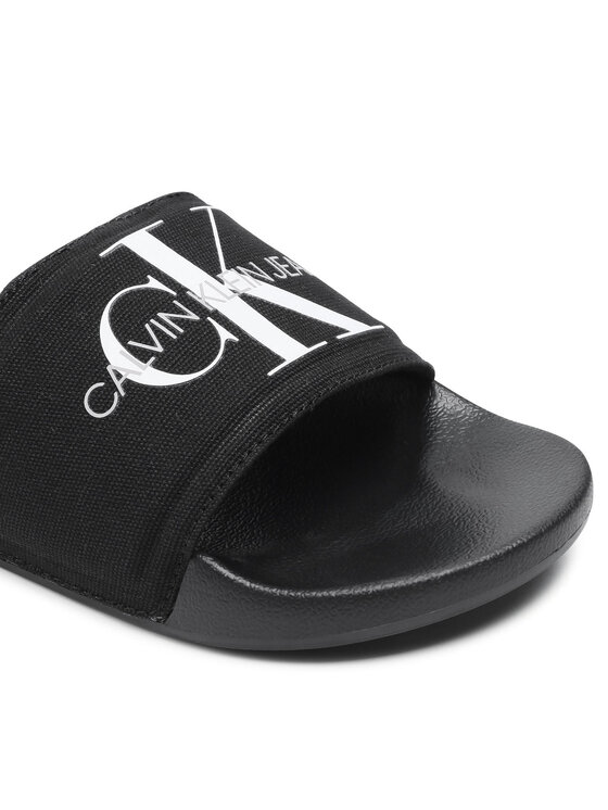 Calvin Klein Jeans Calvin Klein Jeans Nazouváky Slide Monogram Co YM0YM00061 Černá