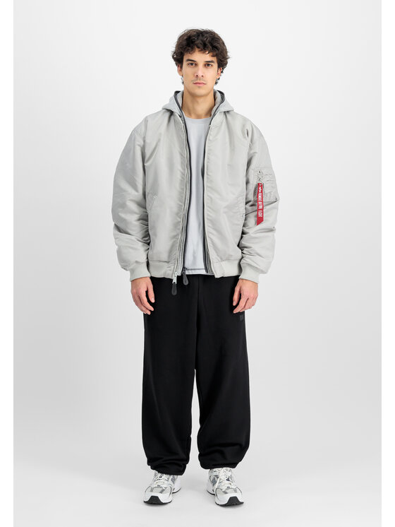 Alpha Industries Alpha Industries Kurtka bomber MA-1 D-Tec Studio Bomber Jacket Szary Regular Fit