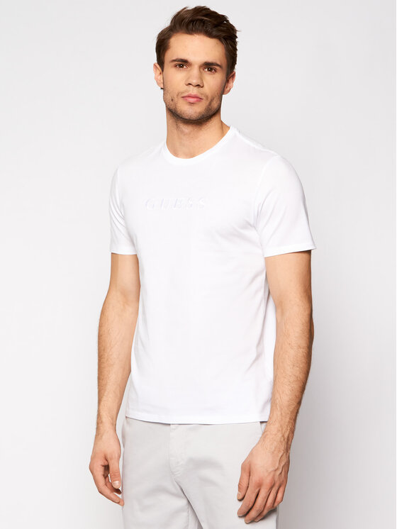 Guess Guess T-krekls M82P64 R7HD0 Balts Regular Fit