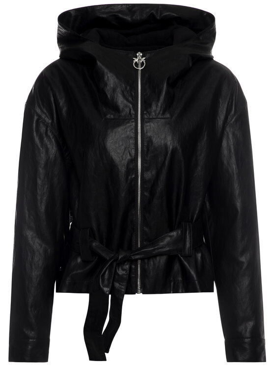 PINKO Pinko Μπουφάν από απομίμηση δέρματος Miglio PE 20 BLK01 1G14LG 7866 Μαύρο Regular Fit