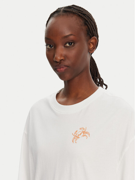 BOSS BOSS T-särk C_Eboyfriend_4 50540441 Valge Oversize