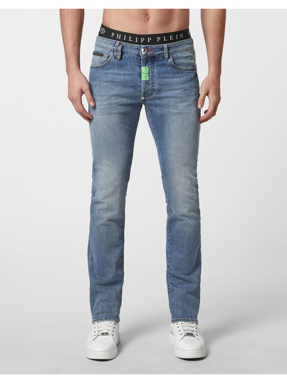 PHILIPP PLEIN PHILIPP PLEIN Jeansy 3729 Niebieski jasny Straight Fit