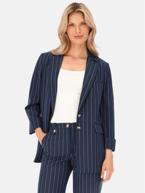 Potis & Verso Potis & Verso Marynarka Solo Granatowy Regular Fit