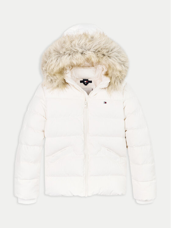 Tommy Hilfiger Tommy Hilfiger Μπουφάν πουπουλένιο Essential KG0KG07399 M Λευκό Regular Fit