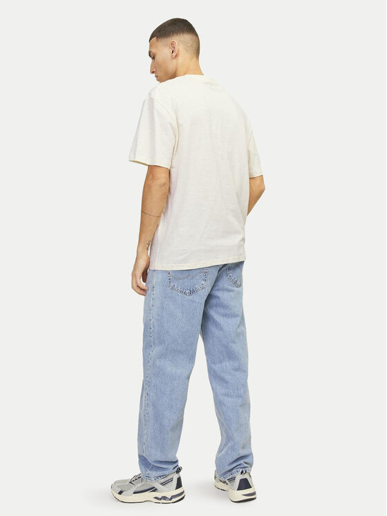 Jack&Jones Jack&Jones Majica Lafayette 12250436 Écru Relaxed Fit