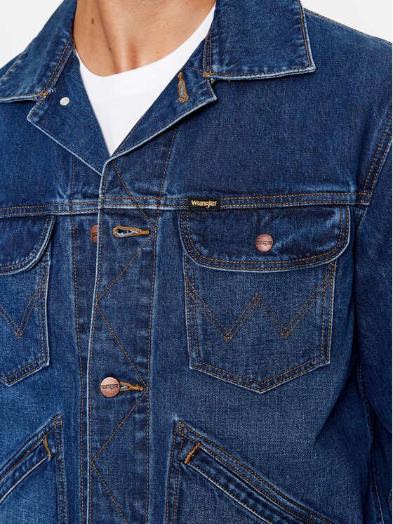 Wrangler Wrangler Kurtka jeansowa 124MJ FAR Niebieski Regular Fit