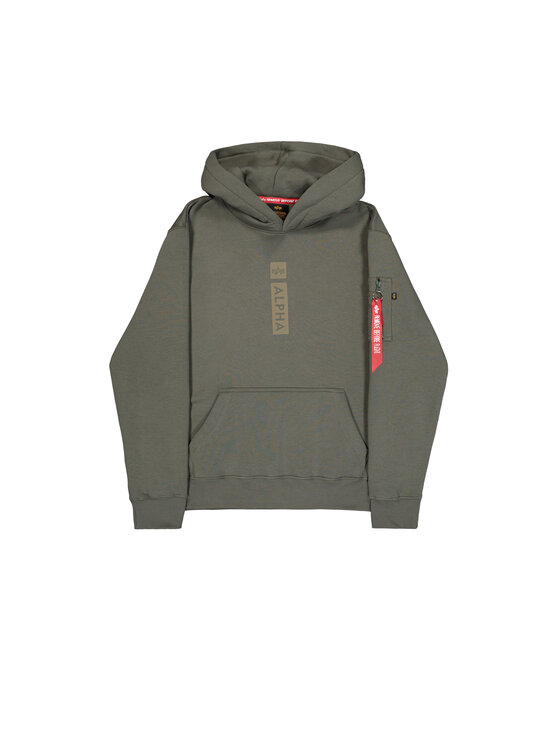 Alpha Industries Alpha Industries Bluza Alpha Puff Print Hoodie Zielony Regular Fit