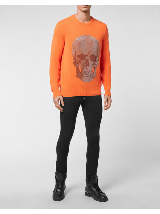 PHILIPP PLEIN PHILIPP PLEIN S dlouhým rukávem 1637 Oranžová Regular Fit