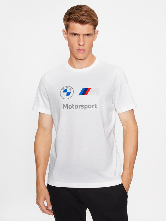 Puma T-krekls Bmw Mms Ess Logo 621314 Balts Regular Fit