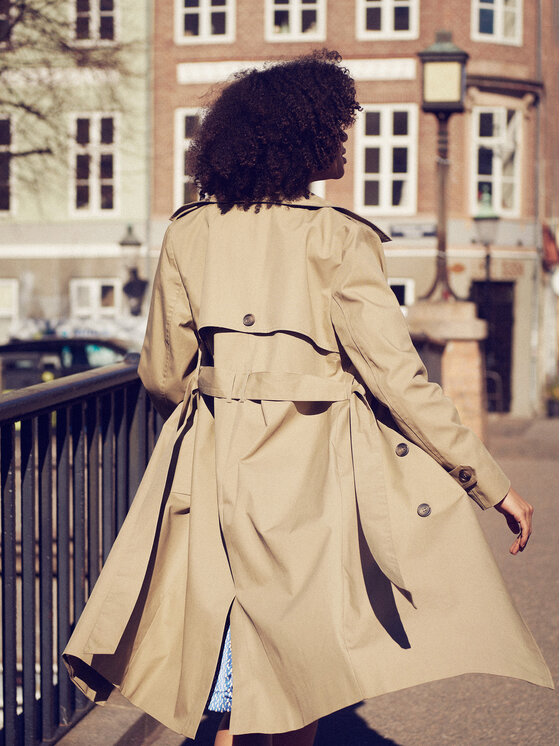 Saint Tropez Saint Tropez Trench 30512301 Smeđa Regular Fit