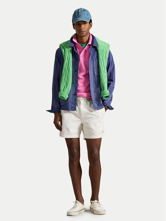 Polo Ralph Lauren Polo Ralph Lauren Riidest šortsid 710644995042 Valge Regular Fit