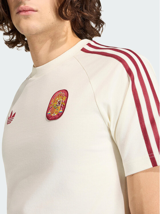 adidas adidas Koszulka techniczna 161727 Kremowy Slim Fit
