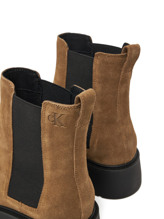 Calvin Klein Jeans Calvin Klein Jeans Боти тип челси Chunky YW0YW02071 Бежов