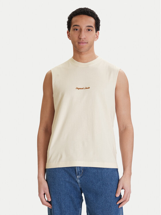 Jack & Jones Jack & Jones Tank top Norrebro Emb 12292009 Εκρού Regular Fit
