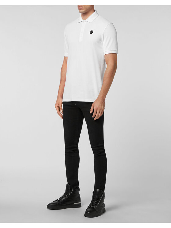 PHILIPP PLEIN PHILIPP PLEIN Polo 2399 Bianco Slim Fit