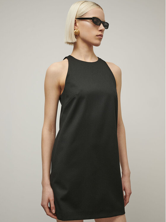 La Mania La Mania Sukienka codzienna SIMPLY Czarny Classic Fit