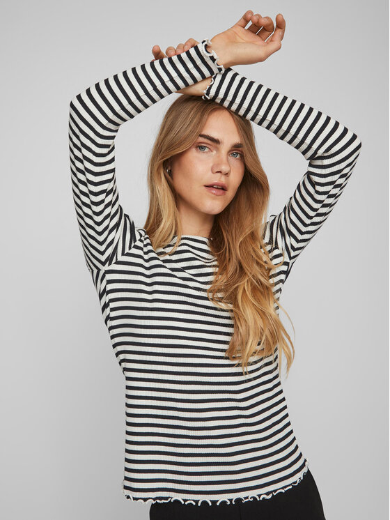Vila Vila Bluse Thessa 14084649 Schwarz Regular Fit