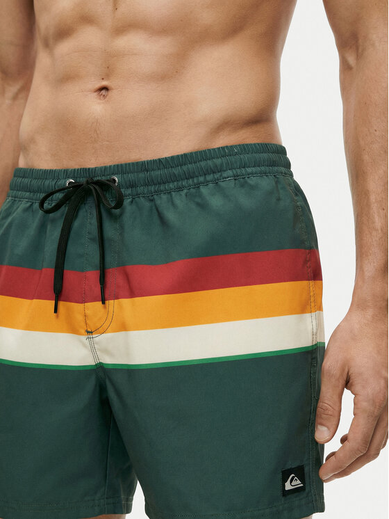 Quiksilver Quiksilver Szorty kąpielowe Everyday Printed Volley 15 EQYJV04219 Zielony Regular Fit