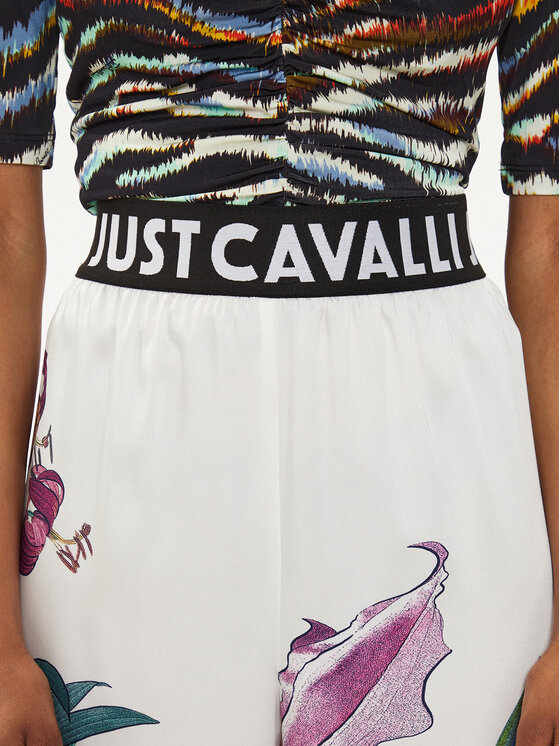 Just Cavalli Just Cavalli Kalhoty z materiálu 76PAA120 Béžová Slim Fit