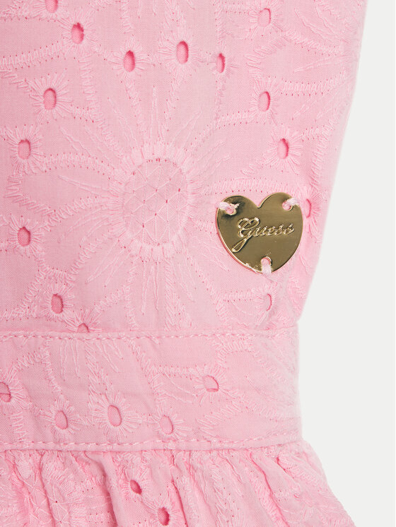 Guess Guess Sukienka elegancka J4GK22 WG5N0 Różowy Regular Fit