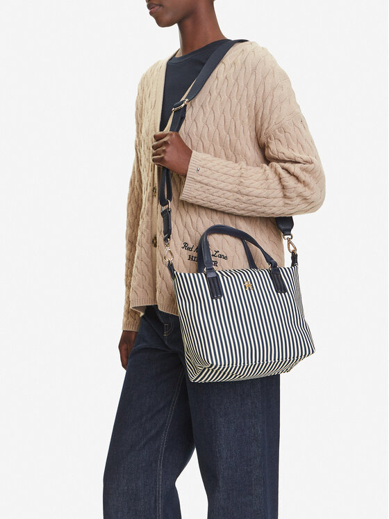 Tommy Hilfiger Tommy Hilfiger Táska Poppy Summer Small Tote AW0AW17202 Sötétkék