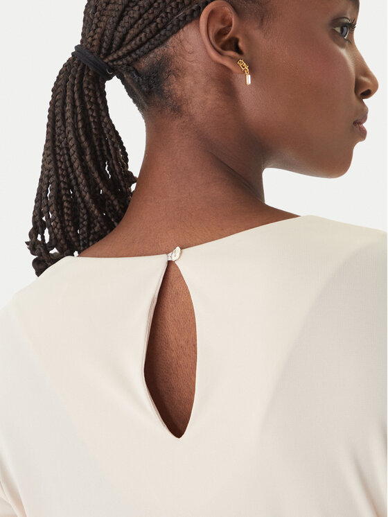 Rinascimento Rinascimento Majica CFC0127695003 Bež Slim Fit