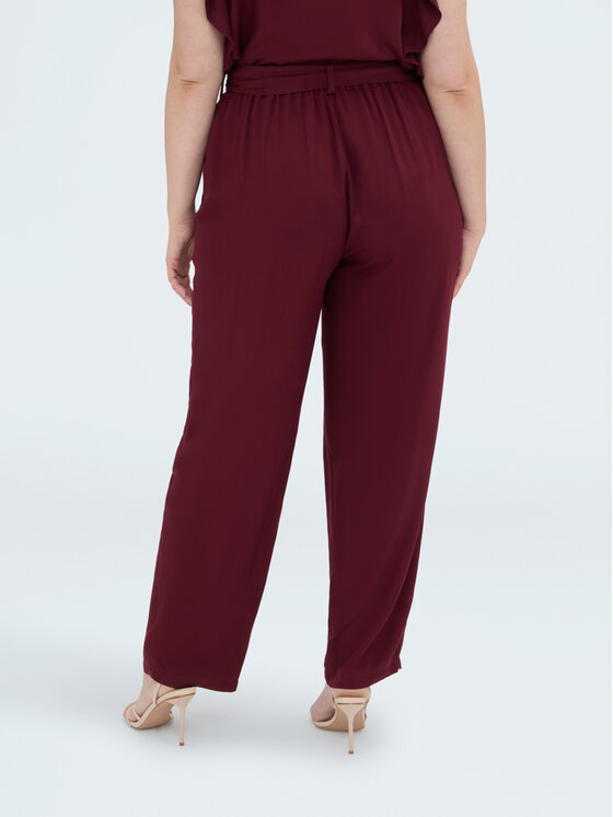 Fiorella Rubino Fiorella Rubino Spodnie materiałowe P084T005492N036 Bordowy Regular Fit
