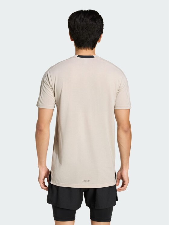 adidas adidas Koszulka techniczna 127287 Beżowy Slim Fit