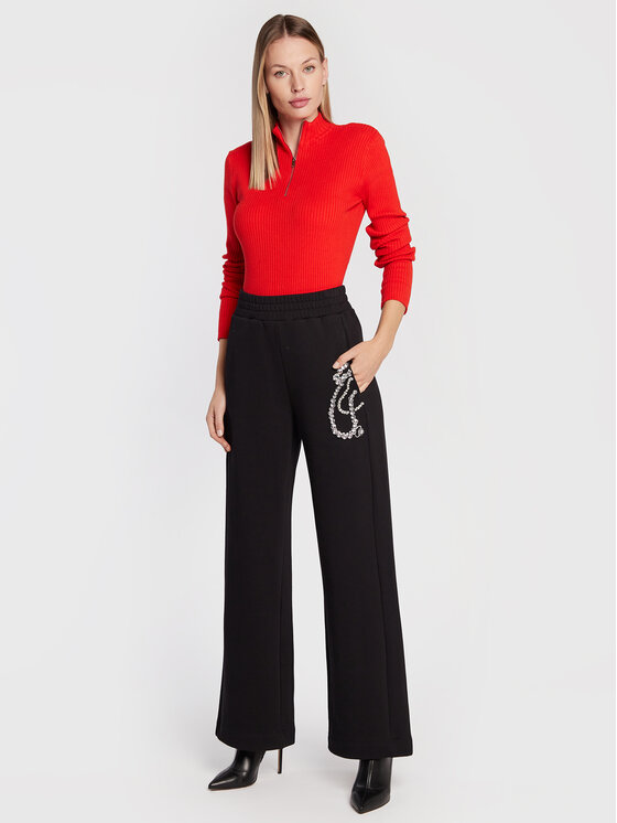 PINKO Pinko Долнище анцуг DIABOLIK Flaviana AI22-23 PKDB 1L109E 8314 Черен Relaxed Fit