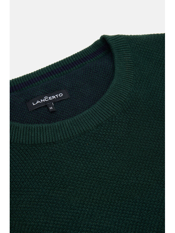 Lancerto Lancerto Sweter Clive SW073223000094 Zielony Regular Fit