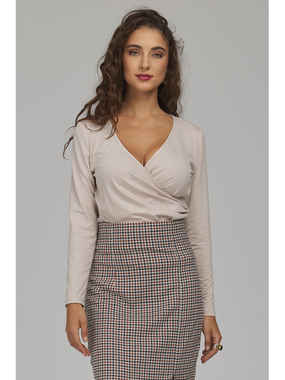 NIFE NIFE Halenka B236 Béžová Slim Fit