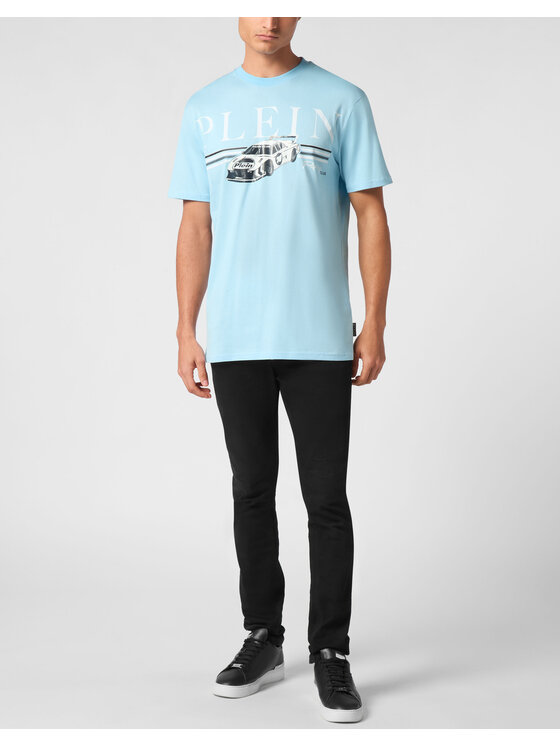 PHILIPP PLEIN PHILIPP PLEIN Tričko 21189 Modrá Regular Fit