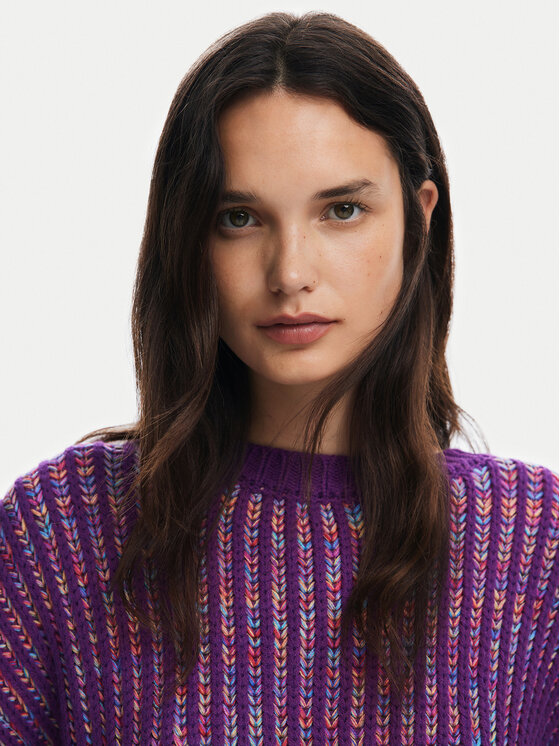 Desigual Desigual Светр Whitehorse 24WWJF34 Фіолетовий Regular Fit