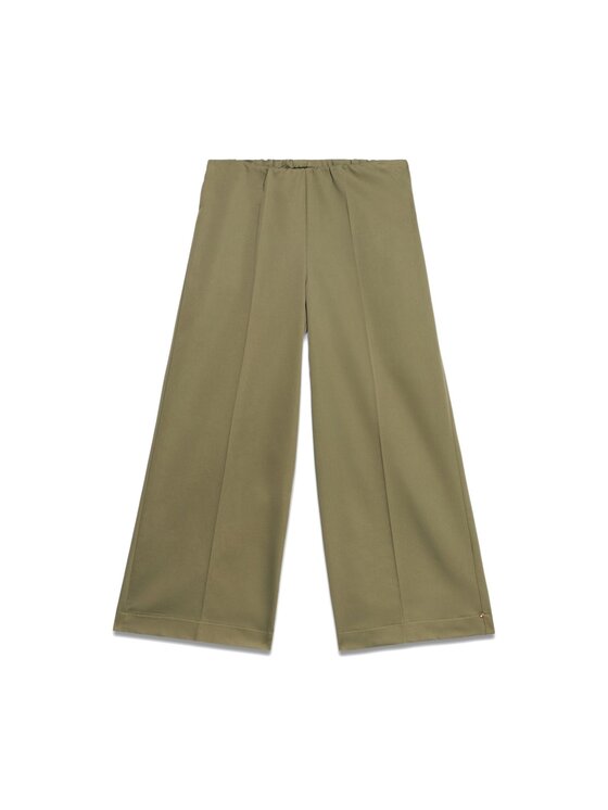 Oltre Oltre Pantaloni di tessuto P787R208342N035 Verde Cropp Fit