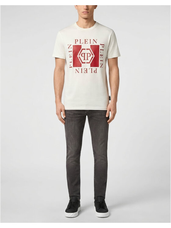 PHILIPP PLEIN PHILIPP PLEIN T-Shirt 31676 Biały Regular Fit