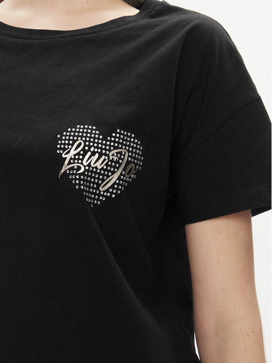 Liu Jo Liu Jo T-Shirt VA4156 JS923 Černá Relaxed Fit