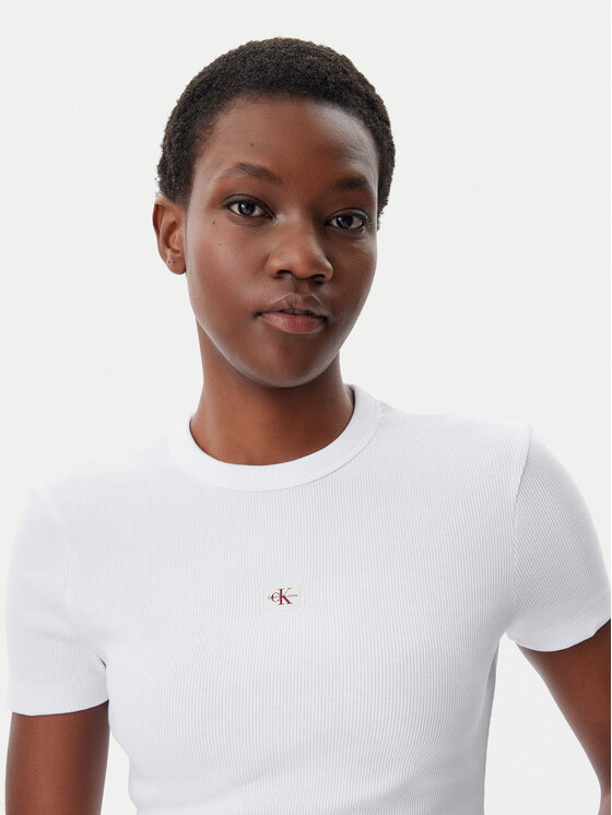 Calvin Klein Jeans Calvin Klein Jeans Póló J20J225245 Fehér Slim Fit