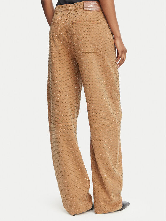 Elisabetta Franchi Elisabetta Franchi Stoffhose PJ-16D-66E2-V560 Hellbraun Balloon Fit