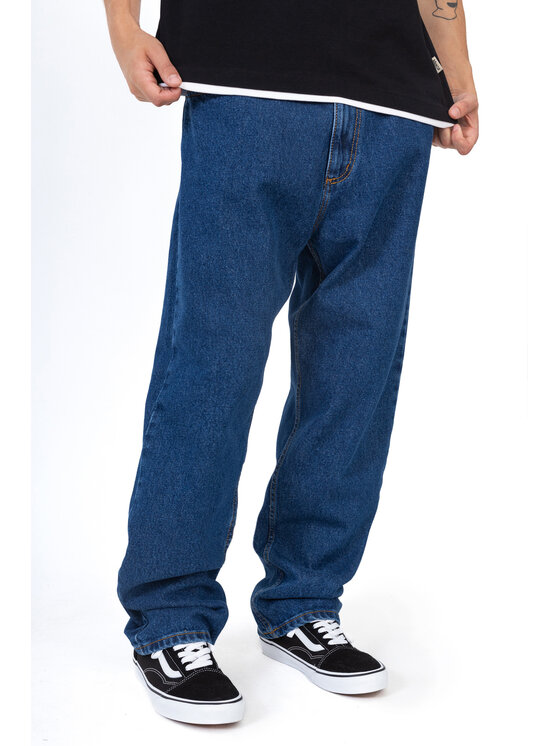 Mercur Mercur Jeansy Throw Up Granatowy Baggy Fit