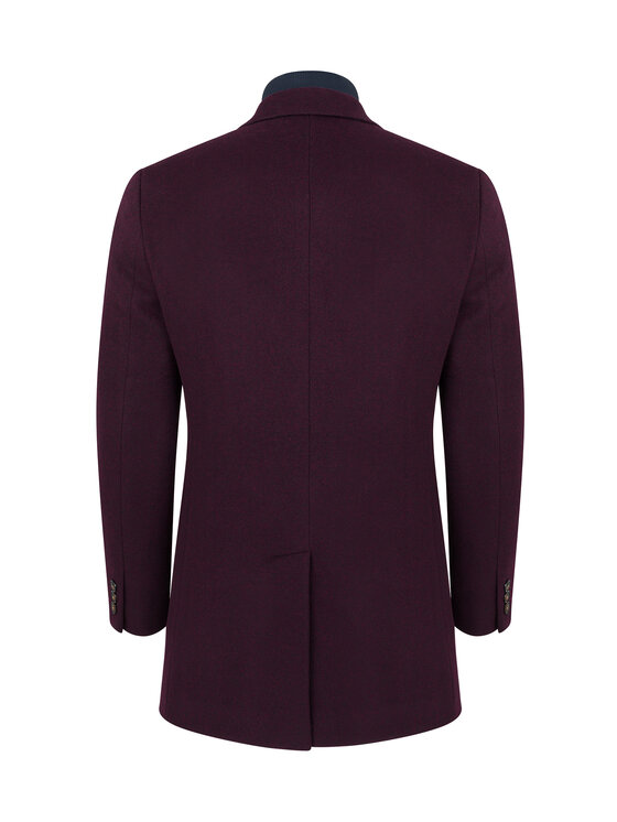 Pako Lorente Pako Lorente Płaszcz P23WF-7X-006 Bordowy Classic Fit