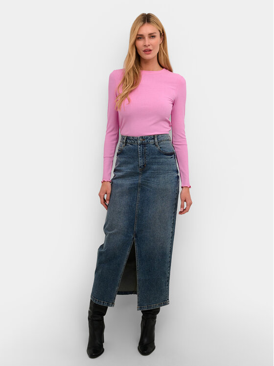 Kaffe Kaffe Majica Drew 10507196 Ružičasta Slim Fit