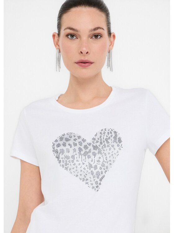 Liu Jo Liu Jo T-shirt UF5264JS923P9003 Bianco Regular Fit