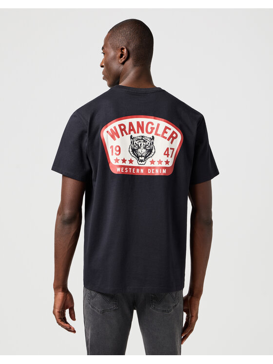 Wrangler Wrangler T-Shirt GRAPHIC TEE 112362793 Czarny Regular Fit
