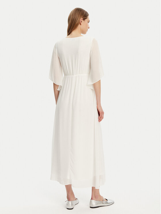Vila Vila Лятна рокля Nanna 14109343 Бял Regular Fit