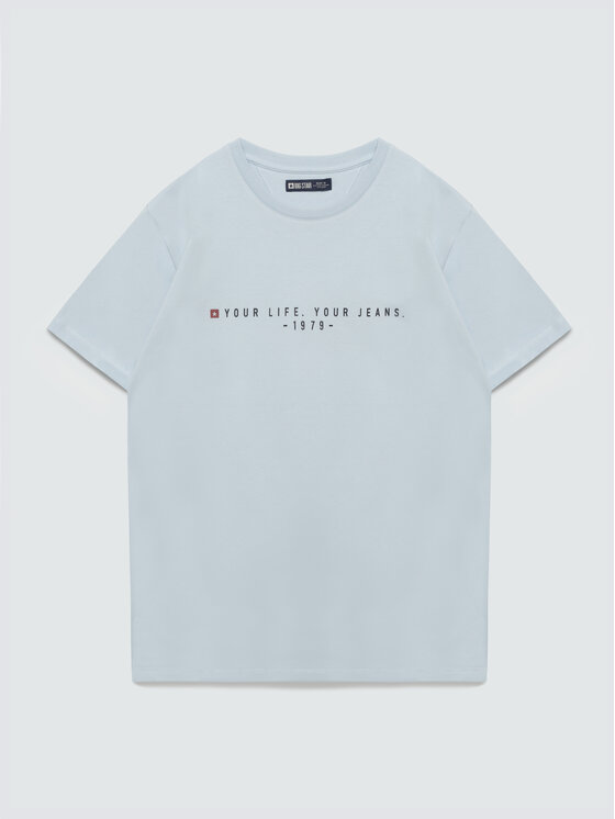 BIG STAR BIG STAR T-Shirt OLIVER Niebieski Basic Fit