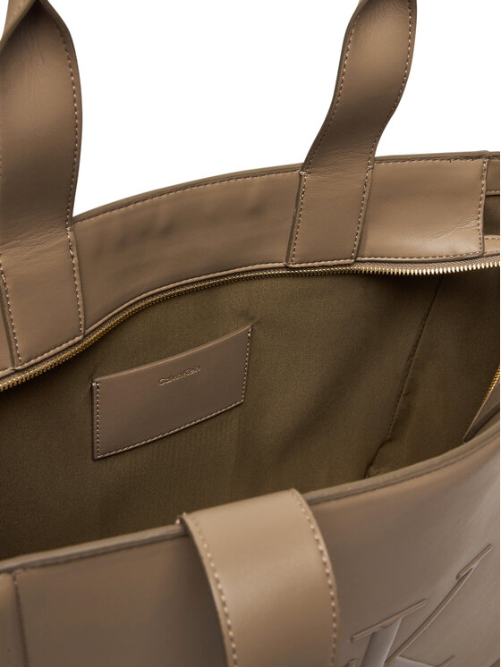 Calvin Klein Calvin Klein Rankinė Bold Ck Medium Tote LV04F3218G Smėlio